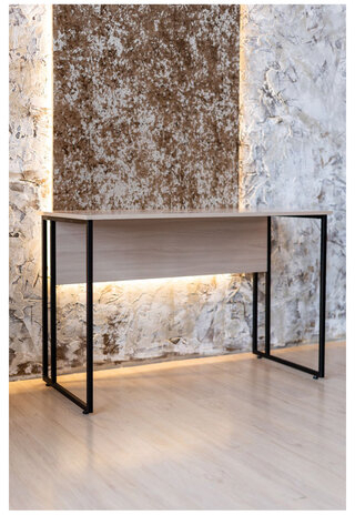 Стол BRABIX &quot;SMART CD-019&quot;, 1180х600х770 мм, ЛОФТ, металл/ЛДСП ясень шимо светлый, каркас черный, 641947