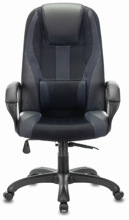 Кресло компьютерное BRABIX PREMIUM &quot;Rapid GM-102&quot;, НАГРУЗКА 180 кг, экокожа/ткань, черное/серое, 532105