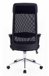 Кресло офисное BRABIX &quot;Flight R EX-541&quot;, хром, ткань TW, сетка, черное, 532517