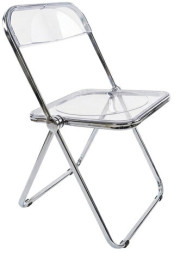 Стул складной прозрачный BRABIX "Glam CF-020", хромированный каркас, пластик, 533245