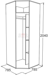 Шкаф угловой Омега 18