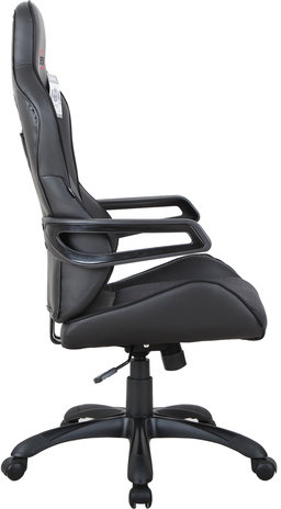 Кресло компьютерное BRABIX &quot;Nitro GM-001&quot;, ткань, экокожа, черное, 531817