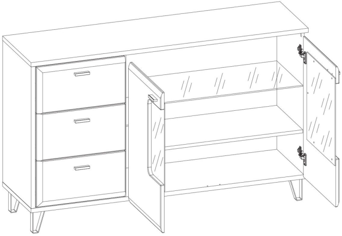 Тумба Грейс KOM2W3S