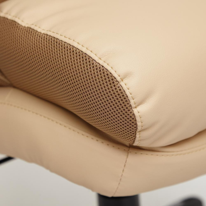 Кресло DUKE кож/зам/ткань, бежевый/бронза, 36-34/21