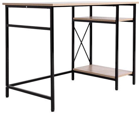 Стол BRABIX &quot;SMART CD-020&quot;, 900х500х770 мм, ЛОФТ, металл/ЛДСП ясень шимо светлый, каркас черный, 641949