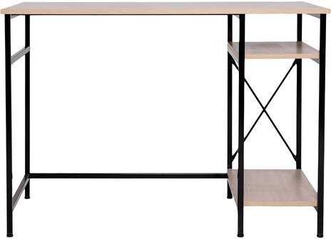 Стол BRABIX &quot;SMART CD-020&quot;, 900х500х770 мм, ЛОФТ, металл/ЛДСП ясень шимо светлый, каркас черный, 641949