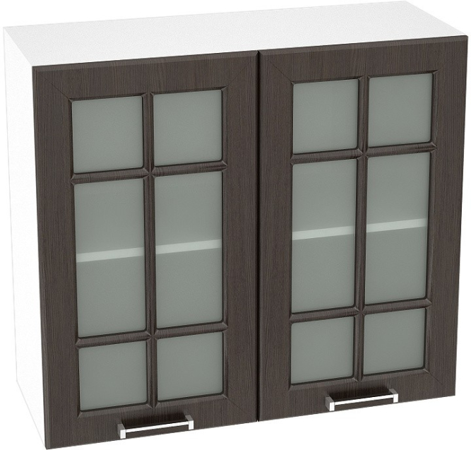 Шкаф верхний со стеклом с 2 створками ШВС800 Прага