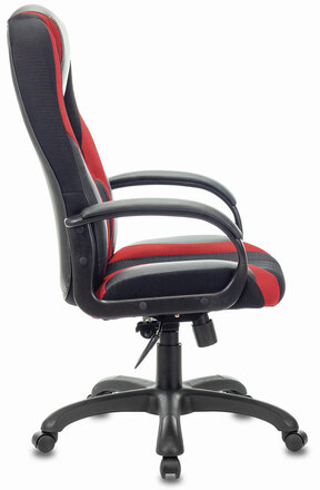 Кресло компьютерное BRABIX PREMIUM &quot;Rapid GM-102&quot;, НАГРУЗКА 180 кг, экокожа/ткань, черное/красное, 532107