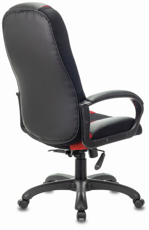 Кресло компьютерное BRABIX PREMIUM &quot;Rapid GM-102&quot;, НАГРУЗКА 180 кг, экокожа/ткань, черное/красное, 532107