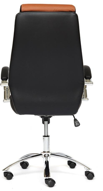 Кресло GLOSS хром кож/зам, коричневый/черный, 57