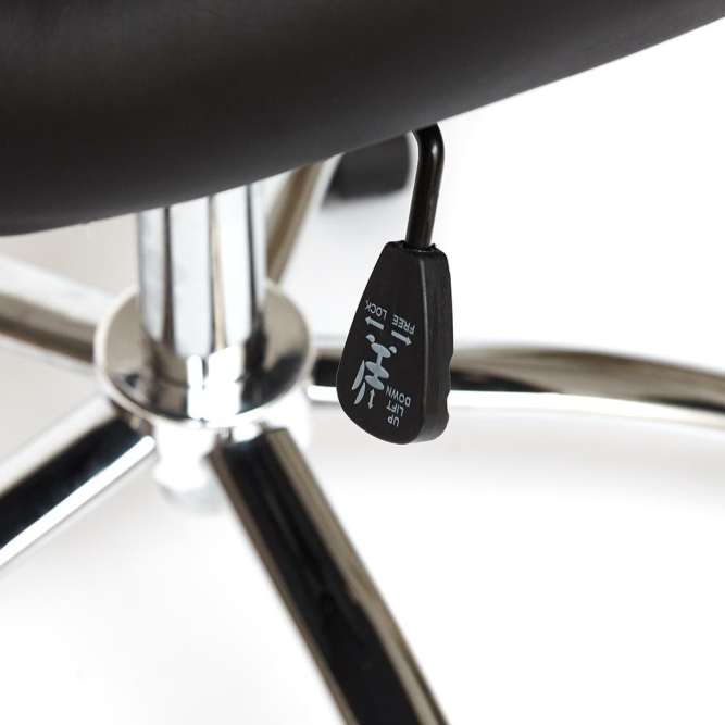 Кресло GLOSS хром кож/зам, коричневый/черный, 57