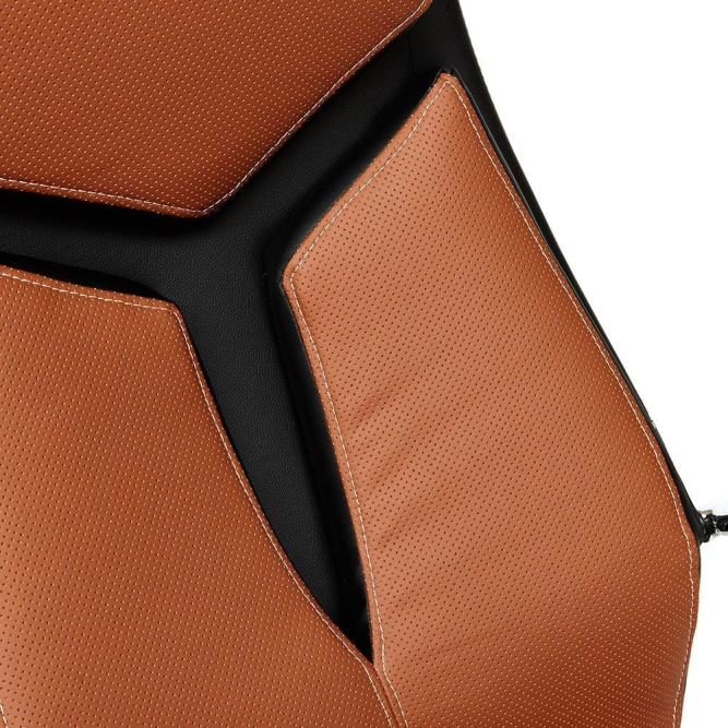 Кресло GLOSS хром кож/зам, коричневый/черный, 57