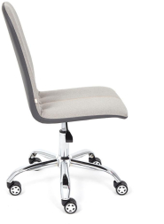 Кресло RIO экошерсть/кож/зам, серый/металлик, 1811-43/36