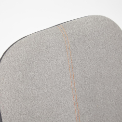 Кресло RIO экошерсть/кож/зам, серый/металлик, 1811-43/36