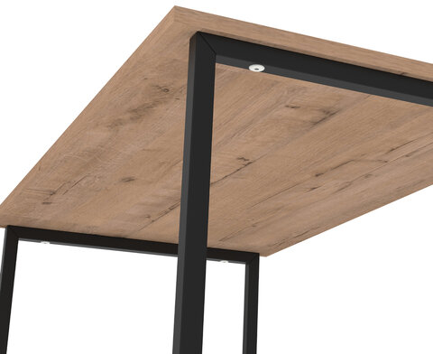 Стол BRABIX &quot;SMART CD-020&quot;, 900х500х770 мм, ЛОФТ, металл/ЛДСП бунратти, каркас черный, 641950