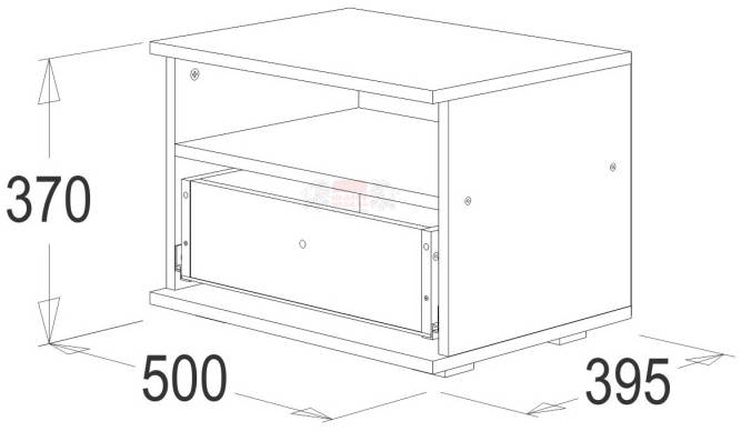 Тумба с 1-м ящ. Ольга 14