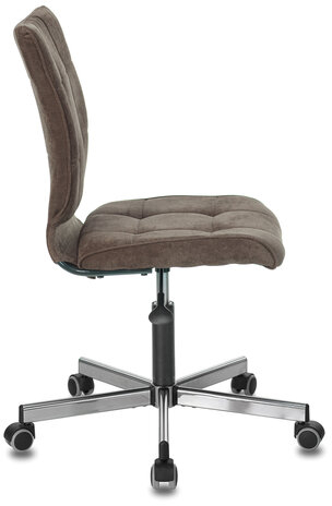 Кресло BRABIX &quot;Stream MG-314&quot;, без подлокотников, пятилучие серебристое, ткань, коричневое, 532393, MG-314_532393