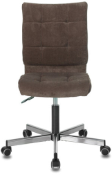 Кресло BRABIX "Stream MG-314", без подлокотников, пятилучие серебристое, ткань, коричневое, 532393, MG-314_532393