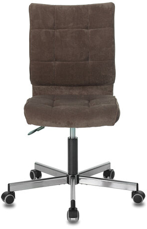 Кресло BRABIX &quot;Stream MG-314&quot;, без подлокотников, пятилучие серебристое, ткань, коричневое, 532393, MG-314_532393