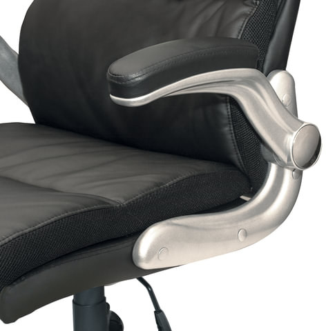 Кресло офисное BRABIX &quot;Fregat EX-510&quot;, рециклированная кожа, черное, 530863