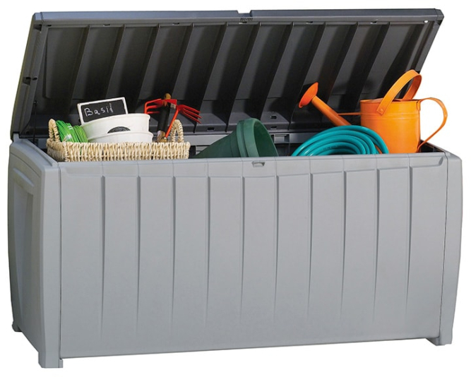 Сундук Новель (NOVEL) 340л., белый-графит