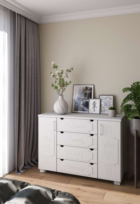 Комод ДримСтар ДС-13 белое дерево