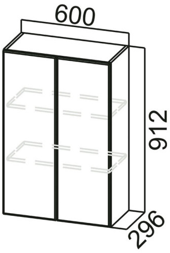 Шкаф навесной 600 Вельвет