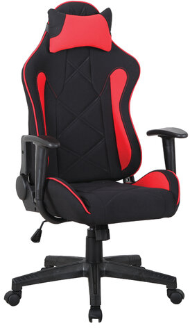 Кресло компьютерное BRABIX &quot;GT Racer GM-101&quot;, подушка, ткань, черное/красное, 531820