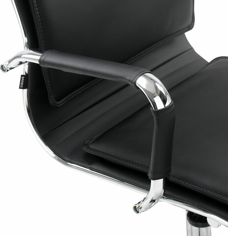 Кресло офисное BRABIX &quot;Cube EX-523&quot;, экокожа, хром, черное, 531946