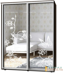 Шкаф-купе 2х дв Стандарт Пескоструй № 97