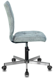 Кресло BRABIX &quot;Stream MG-314&quot;, без подлокотников, пятилучие серебристое, ткань, серо-голубое, 532395, MG-314_532395