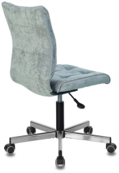 Кресло BRABIX &quot;Stream MG-314&quot;, без подлокотников, пятилучие серебристое, ткань, серо-голубое, 532395, MG-314_532395
