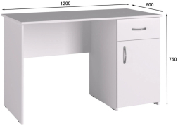 Стол письменный С-113K белый