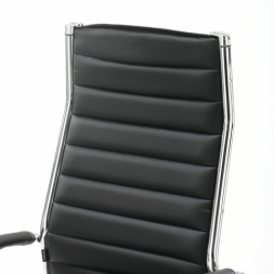 Кресло офисное BRABIX &quot;Style EX-528&quot;, экокожа, хром, черное, 531947