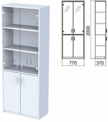 Шкаф закрытый со стеклом Арго