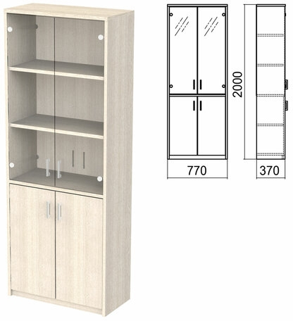 Шкаф закрытый со стеклом Арго