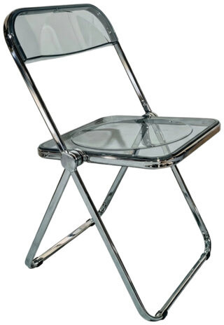 Стул складной прозрачный BRABIX "Style CF-015", хромированный каркас, пластик, 533250