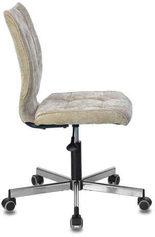 Кресло BRABIX &quot;Stream MG-314&quot;, без подлокотников, пятилучие серебристое, ткань, песочное, 532396, MG-314_532396