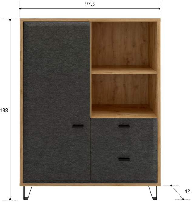 Тумба Грейс KOM1D2S