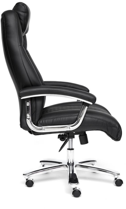 Кресло TRUST кож/зам, черный/черный стеганный/черный, 36-6/36-6/36-6/06