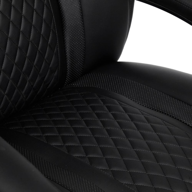 Кресло TRUST кож/зам, черный/черный стеганный/черный, 36-6/36-6/36-6/06