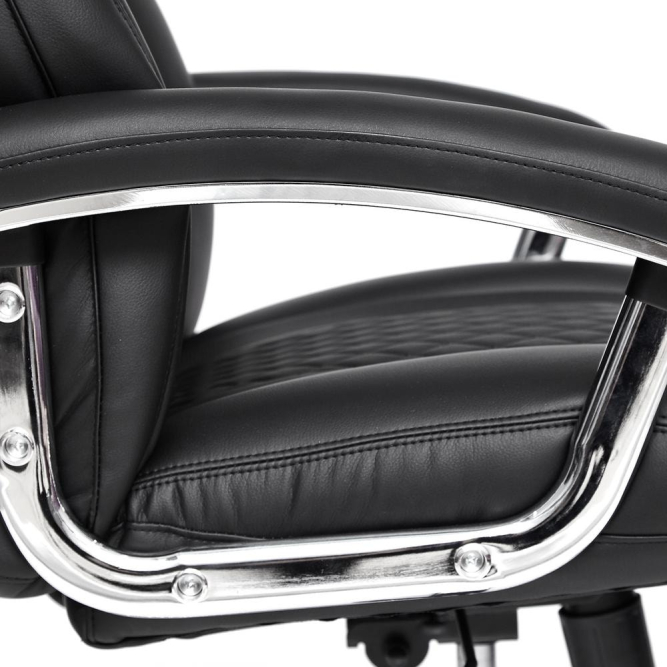 Кресло TRUST кож/зам, черный/черный стеганный/черный, 36-6/36-6/36-6/06