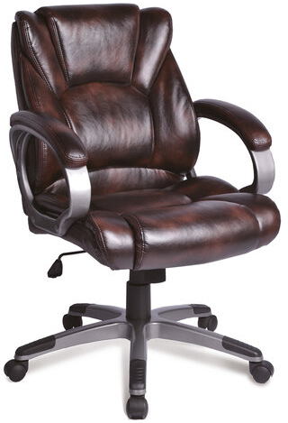 Кресло офисное BRABIX &quot;Eldorado EX-504&quot;, экокожа, коричневое, 530875