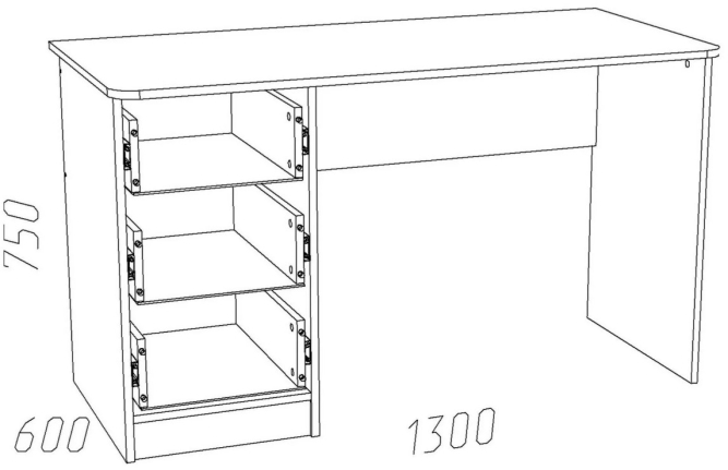 Стол письменный Оливия НМ 011.47-01 Х