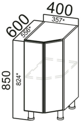 Стол-рабочий С400т (торцевой) Вектор