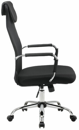 Кресло офисное BRABIX &quot;Fit EX-514&quot;, с подголовником, хром, черное, 531949