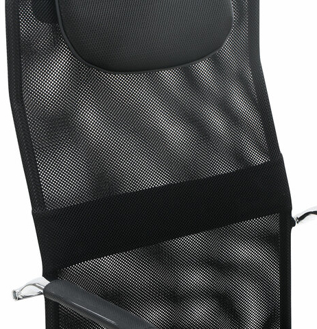 Кресло офисное BRABIX &quot;Fit EX-514&quot;, с подголовником, хром, черное, 531949