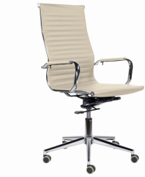 Кресло офисное BRABIX PREMIUM &quot;Intense EX-531&quot;, экокожа, хром, бежевое, 532541