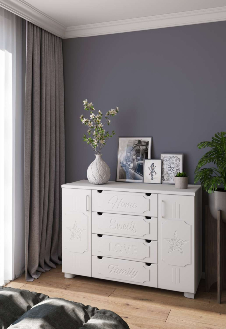 Комод ДримСтар ДС-17 белое дерево