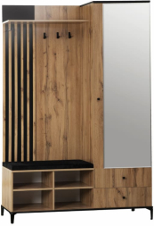 Шкаф для прихожей 51.22 Либерти (h = 150 мм) (с зеркалом)